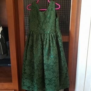 Emerald Green Girls Reception Dress